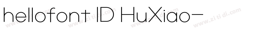 hellofont ID HuXiao字体转换